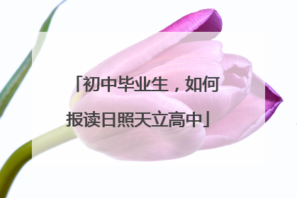 初中毕业生，如何报读日照天立高中