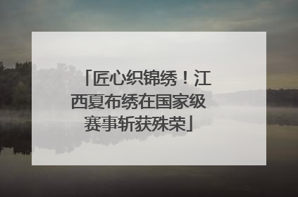 匠心织锦绣！江西夏布绣在国家级赛事斩获殊荣
