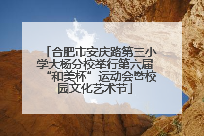 合肥市安庆路第三小学大杨分校举行第六届“和美杯”运动会暨校园文化艺术节