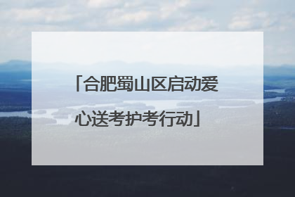 合肥蜀山区启动爱心送考护考行动