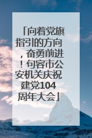 向着党旗指引的方向，奋勇前进！句容市公安机关庆祝建党104周年大会
