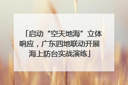 启动“空天地海”立体响应，广东四地联动开展海上防台实战演练