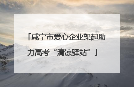 咸宁市爱心企业架起助力高考“清凉驿站”