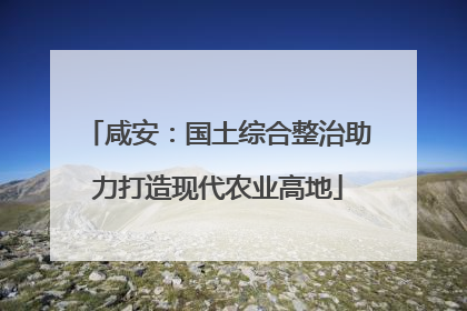 咸安：国土综合整治助力打造现代农业高地