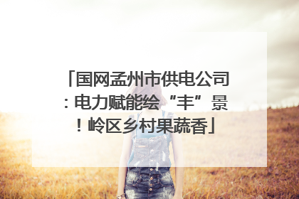 国网孟州市供电公司：电力赋能绘“丰”景！岭区乡村果蔬香