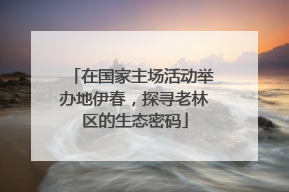 在国家主场活动举办地伊春，探寻老林区的生态密码