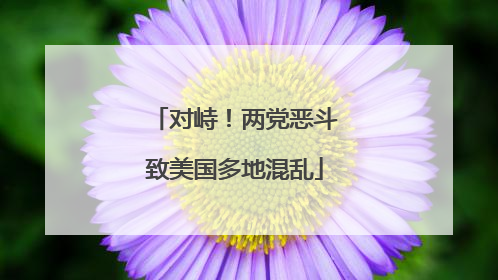 对峙！两党恶斗致美国多地混乱