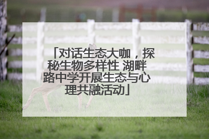 对话生态大咖，探秘生物多样性 湖畔路中学开展生态与心理共融活动