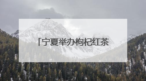 宁夏举办枸杞红茶高质量发展大会