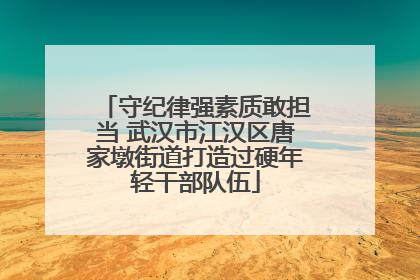 守纪律强素质敢担当 武汉市江汉区唐家墩街道打造过硬年轻干部队伍