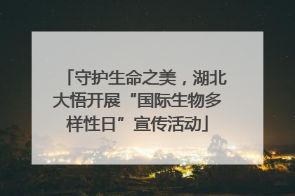 守护生命之美，湖北大悟开展“国际生物多样性日”宣传活动