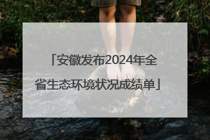 安徽发布2024年全省生态环境状况成绩单