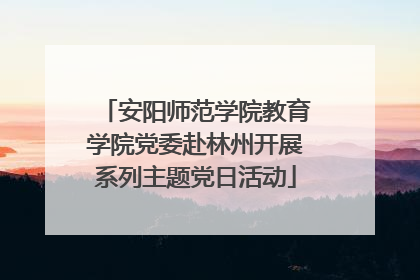 安阳师范学院教育学院党委赴林州开展系列主题党日活动