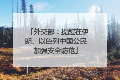 外交部：提醒在伊朗、以色列中国公民加强安全防范