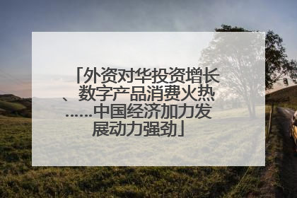 外资对华投资增长、数字产品消费火热……中国经济加力发展动力强劲