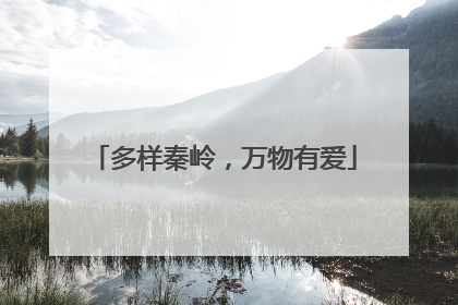 多样秦岭，万物有爱
