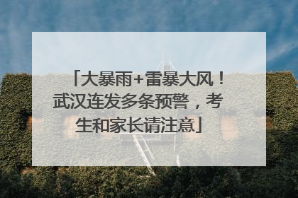 大暴雨+雷暴大风！武汉连发多条预警，考生和家长请注意