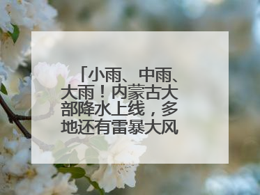 小雨、中雨、大雨！内蒙古大部降水上线，多地还有雷暴大风或冰雹天气
