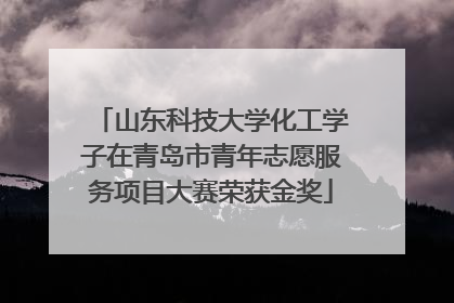 山东科技大学化工学子在青岛市青年志愿服务项目大赛荣获金奖