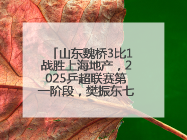 山东魏桥3比1战胜上海地产，2025乒超联赛第一阶段，樊振东七战七胜收官