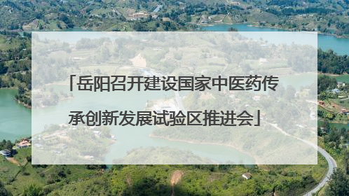 岳阳召开建设国家中医药传承创新发展试验区推进会