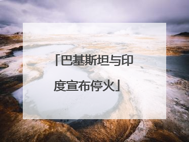 巴基斯坦与印度宣布停火
