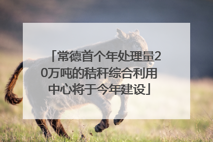 常德首个年处理量20万吨的秸秆综合利用中心将于今年建设