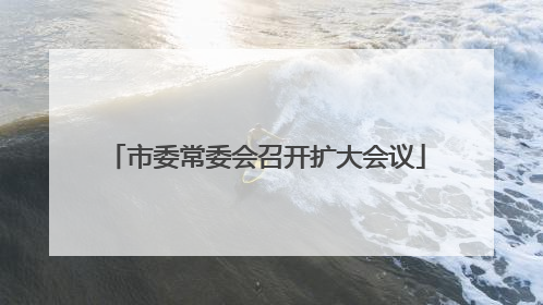 市委常委会召开扩大会议