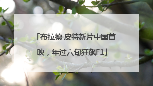 布拉德·皮特新片中国首映，年过六旬狂飙F1
