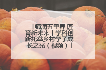 师润五里界 匠育新未来丨学科创新托举乡村学子成长之光（视频）