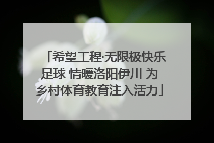 希望工程·无限极快乐足球 情暖洛阳伊川 为乡村体育教育注入活力