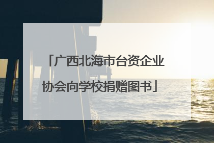 广西北海市台资企业协会向学校捐赠图书