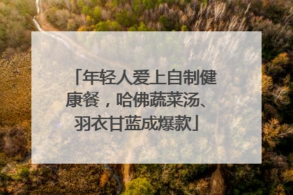 年轻人爱上自制健康餐，哈佛蔬菜汤、羽衣甘蓝成爆款