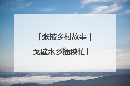 张掖乡村故事｜戈壁水乡插秧忙
