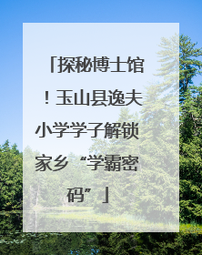 探秘博士馆！玉山县逸夫小学学子解锁家乡“学霸密码”