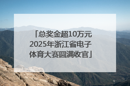 总奖金超10万元 2025年浙江省电子体育大赛圆满收官
