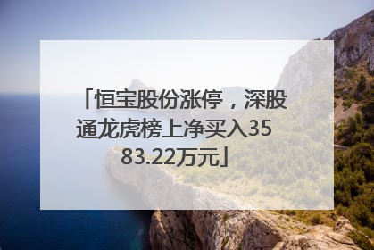 恒宝股份涨停，深股通龙虎榜上净买入3583.22万元