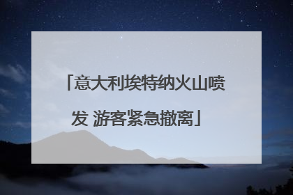 意大利埃特纳火山喷发 游客紧急撤离