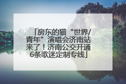 房东的猫“世界/青年”演唱会济南站来了！济南公交开通6条歌迷定制专线