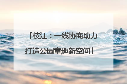 枝江：一线协商助力打造公园童趣新空间