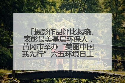 摄影作品评比揭晓、表彰最美基层环保人，黄冈市举办“美丽中国我先行”六五环境日主题宣传活动