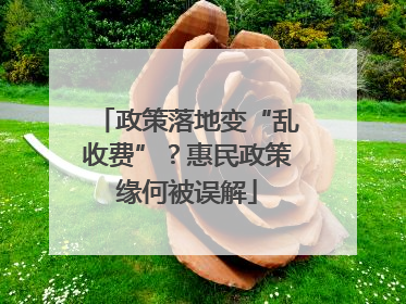 政策落地变“乱收费”？惠民政策缘何被误解