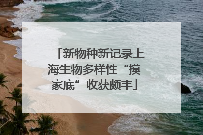 新物种新记录上海生物多样性“摸家底”收获颇丰