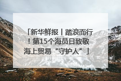 新华鲜报丨踏浪而行！第15个海员日致敬海上贸易“守护人”