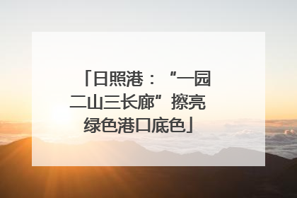 日照港：“一园二山三长廊”擦亮绿色港口底色
