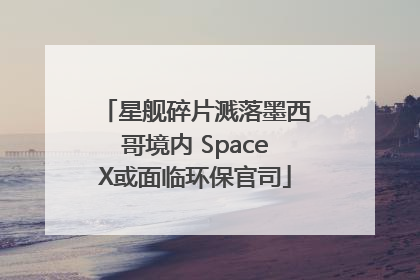 星舰碎片溅落墨西哥境内 SpaceX或面临环保官司