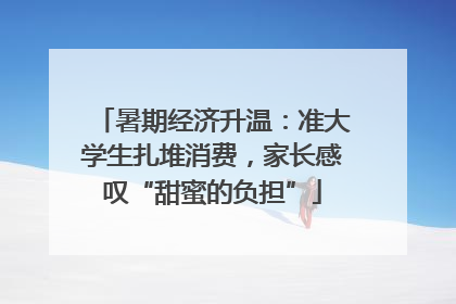 暑期经济升温：准大学生扎堆消费，家长感叹“甜蜜的负担”