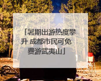 暑期出游热度攀升 成都市民可免费游武夷山