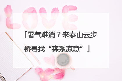 暑气难消？来泰山云步桥寻找“森系凉意”