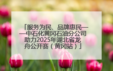 服务为民、品牌惠民——中石化黄冈石油分公司助力2025年湖北省龙舟公开赛（黄冈站）